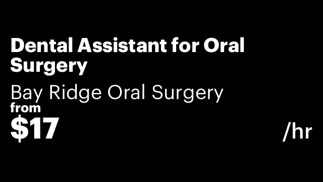 Dental Assistant for Oral Surgery