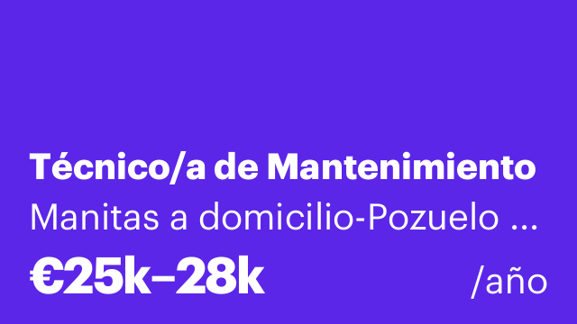 Técnico/a de Mantenimiento