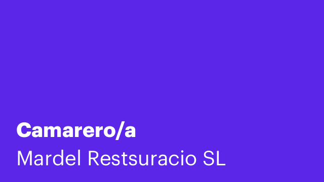 Camarero/a