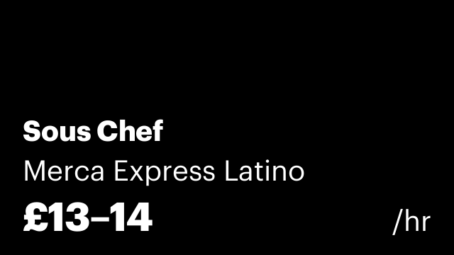 Sous Chef