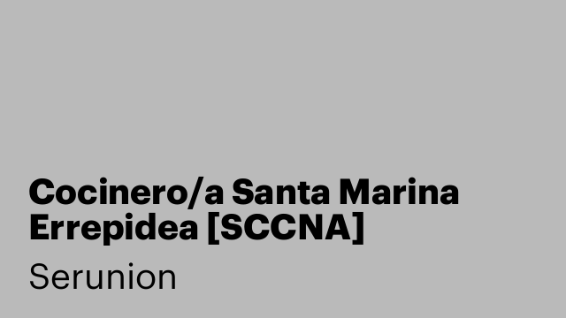 Cocinero/a Santa Marina Errepidea [SCCNA]