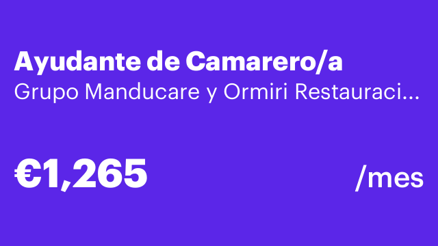 Ayudante de Camarero/a