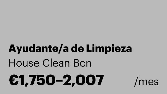 Ayudante/a de Limpieza