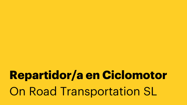 Repartidor/a en Ciclomotor