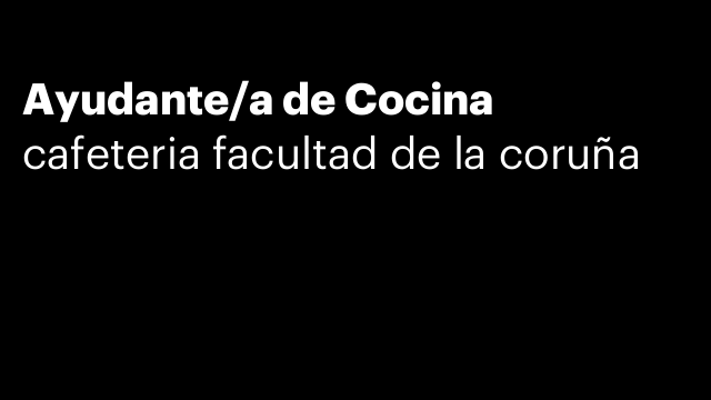 Ayudante/a de Cocina