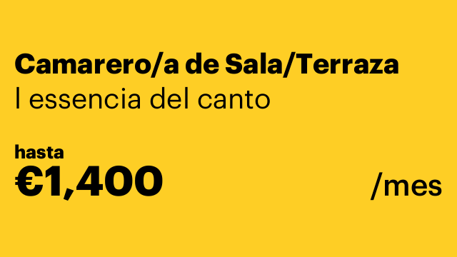 Camarero/a de Sala/Terraza