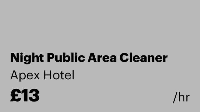 Night Public Area Cleaner