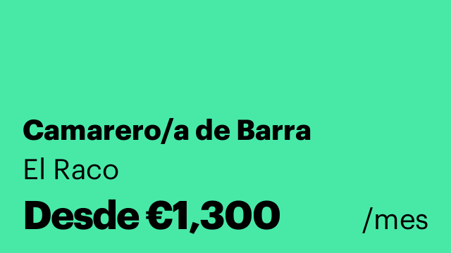 Camarero/a de Barra