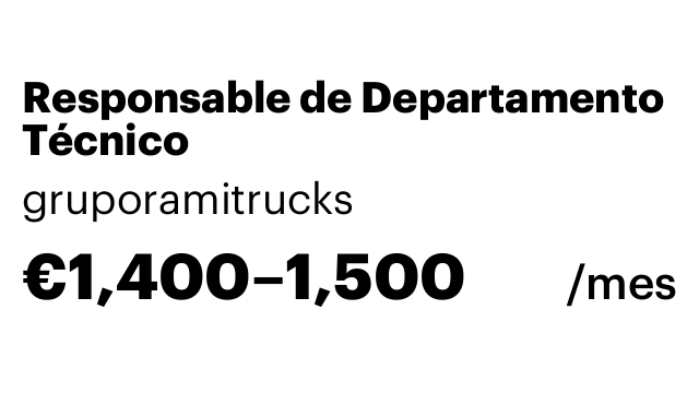 Responsable de Departamento Técnico