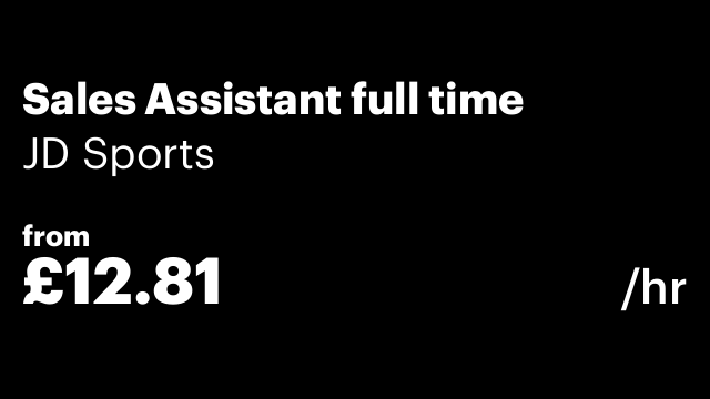Sales Assistant full time