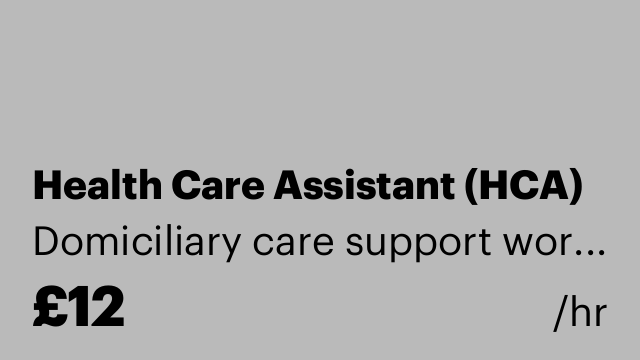 Health Care Assistant (HCA)