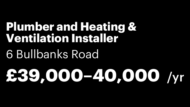 Plumber and Heating & Ventilation Installer