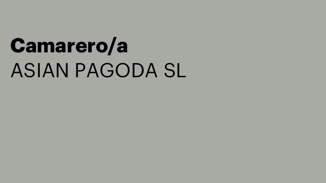 Camarero/a