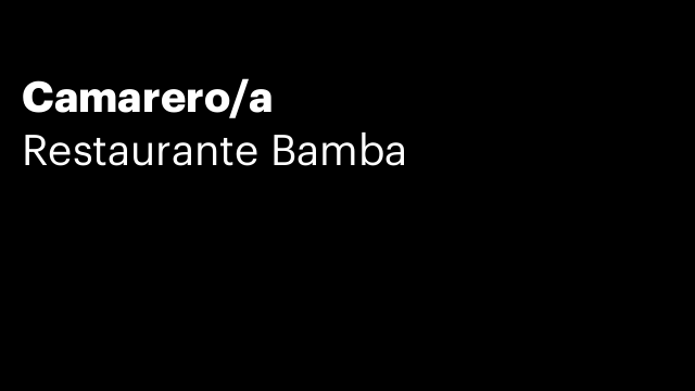 Camarero/a