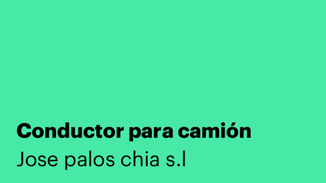 Conductor para camión