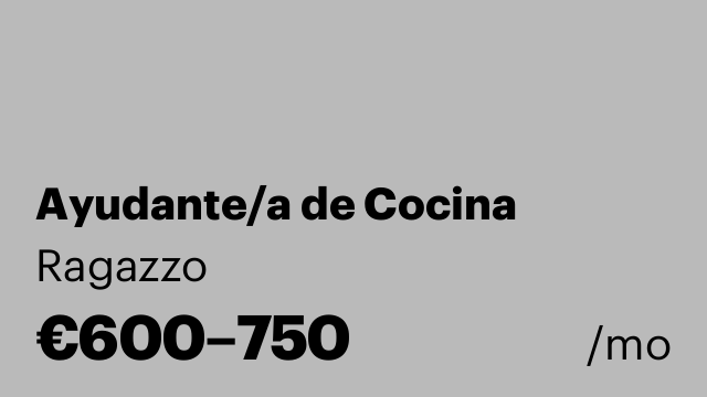 Ayudante/a de Cocina