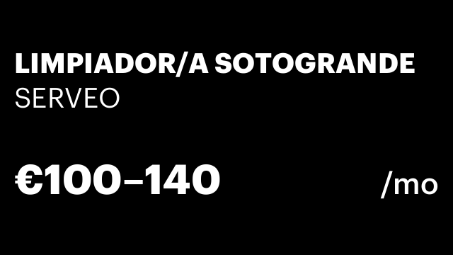 LIMPIADOR/A SOTOGRANDE
