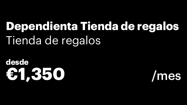 Dependienta Tienda de regalos