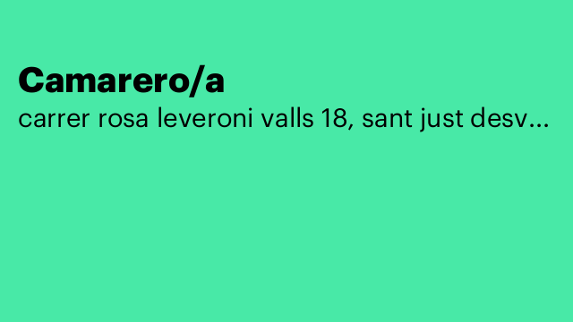 Camarero/a