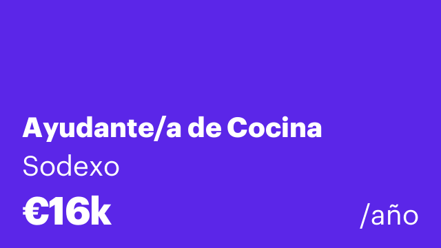 Ayudante/a de Cocina