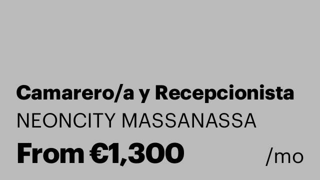 Camarero/a y Recepcionista
