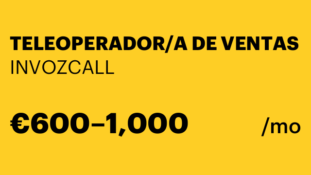 TELEOPERADOR/A DE VENTAS