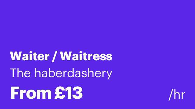 Waiter / Waitress