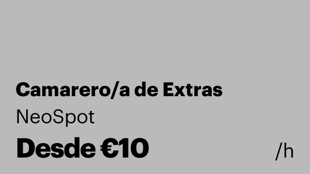 Camarero/a de Extras