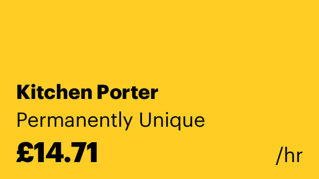 Kitchen Porter