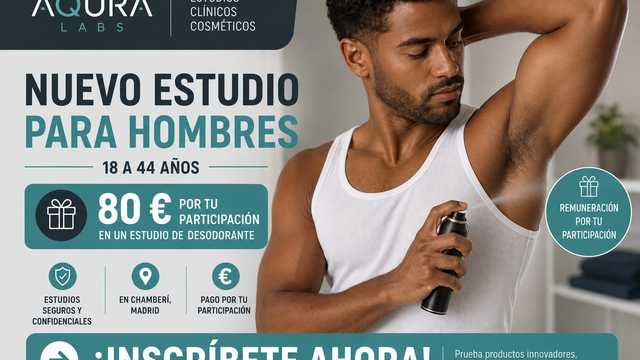 Estudio de desodorante Hombres remunerado