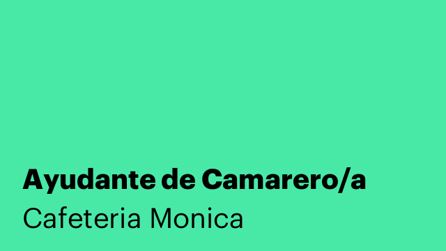 Ayudante de Camarero/a