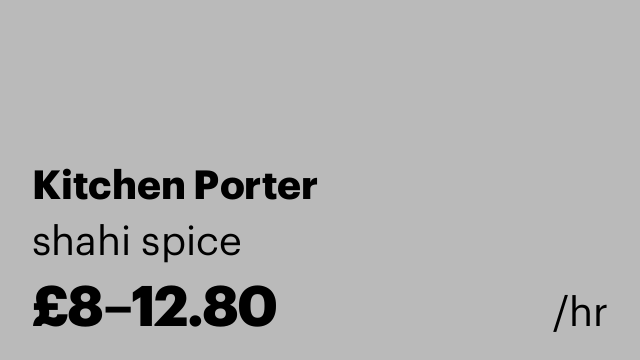 Kitchen Porter