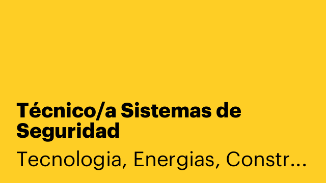 Técnico/a Sistemas de Seguridad