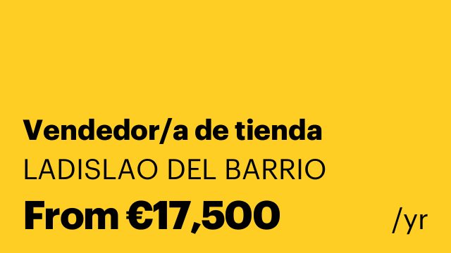 Vendedor/a de tienda