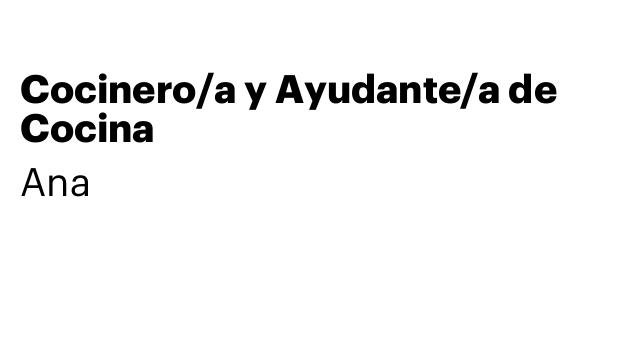 Cocinero/a y Ayudante/a de Cocina
