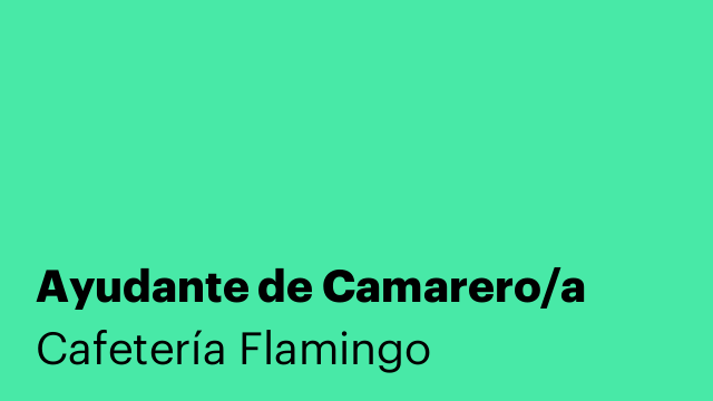 Ayudante de Camarero/a