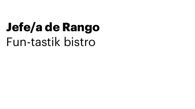 Jefe/a de Rango