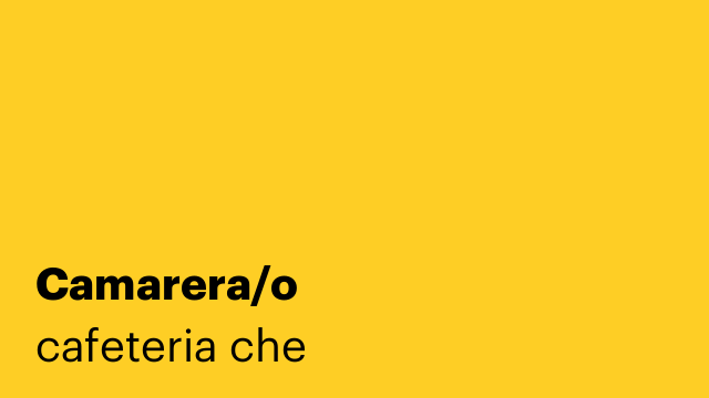 Camarera/o