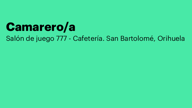 Camarero/a