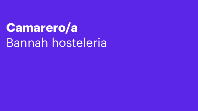 Camarero/a