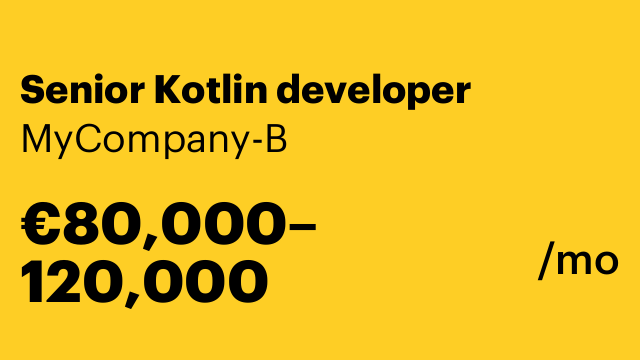 Senior Kotlin developer