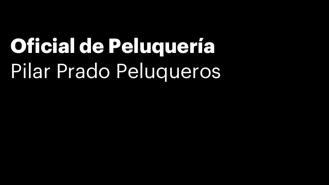 Oficial de Peluquería