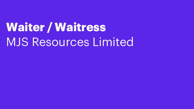 Waiter / Waitress