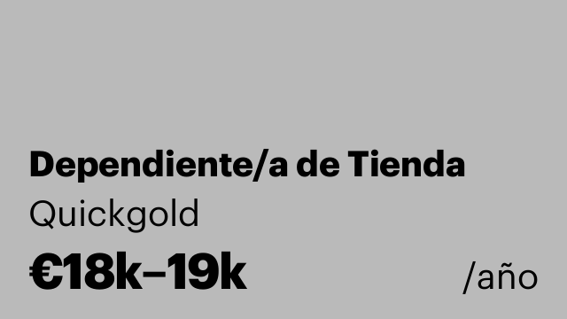 Dependiente/a de Tienda