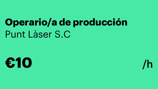 Operario/a de producción