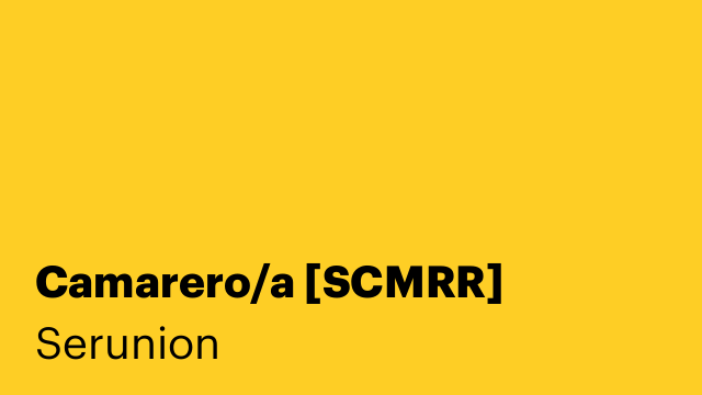 Camarero/a [SCMRR]
