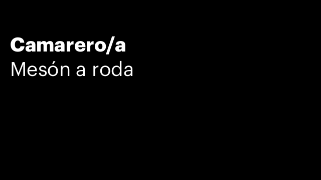 Camarero/a
