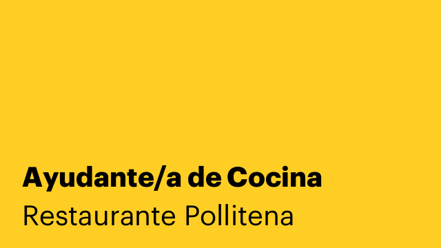 Ayudante/a de Cocina