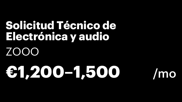 Solicitud Técnico de Electrónica y audio
