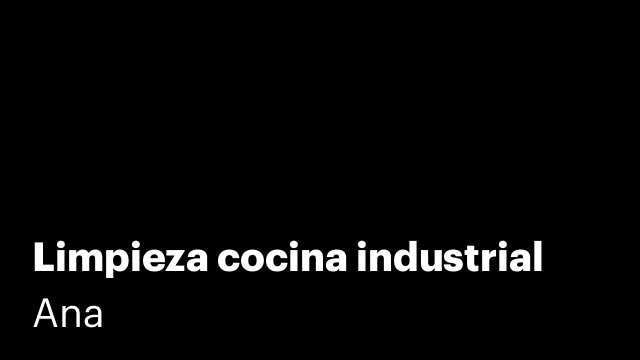 Limpieza cocina industrial